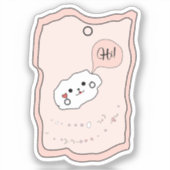 Kawaii Mobiele Telefoon Vinyl Sticker (Voorkant)