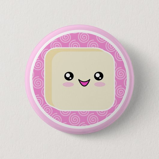 Kawaii Mochi Cake Button Badge (Voorkant)