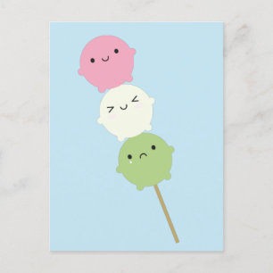 Kawaii Mochi Dango Briefkaart