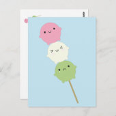 Kawaii Mochi Dango Briefkaart (Voorkant / Achterkant)