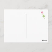 Kawaii Mochi Dango Briefkaart (Achterkant)