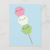 Kawaii Mochi Dango Briefkaart (Voorkant)