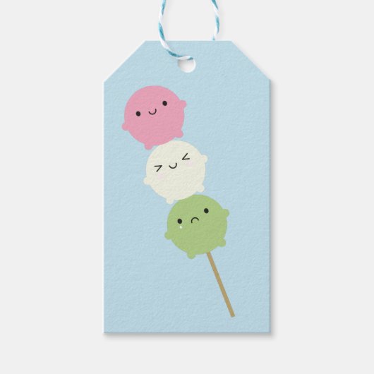 Kawaii Mochi Dango Cadeaulabel (Voorkant)