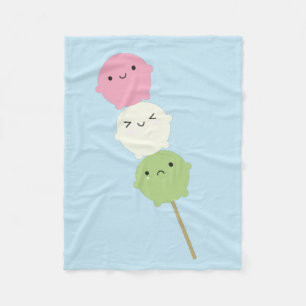 Kawaii Mochi Dango Fleece Deken