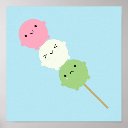 Kawaii Mochi Dango Poster (Voorkant)