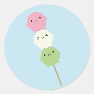 Kawaii Mochi Dango Ronde Sticker