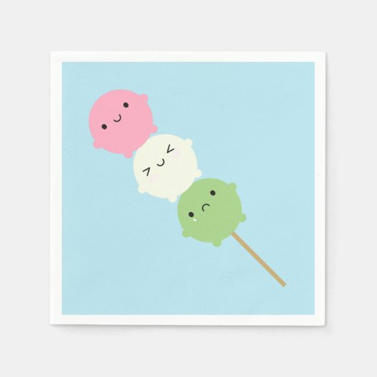 Kawaii Mochi Dango Servet (Voorkant)