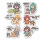 Kawaii Mochi & Dango Snack Winkel Sticker (Voorkant)