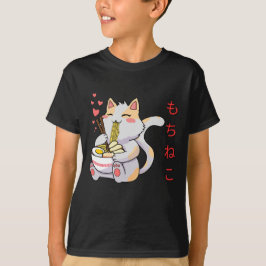 Kawaii Mochi Neko Kat Eten Sushi T-shirt
