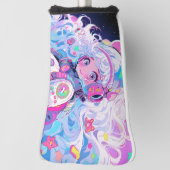 Kawaii Moe Pastel Space Astronaut Anime Meisje Golfheadcover (Draai 90)