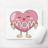 Kawaii Moeder Hart Knuffel Design Muismat (Met muis)