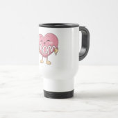 Kawaii Moeder Hart Knuffel Design Reisbeker (Voorkant rechts)