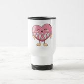 Kawaii Moeder Hart Knuffel Design Reisbeker (Center)