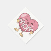 Kawaii Moeder Hart Knuffel Design Servet (Hoek)