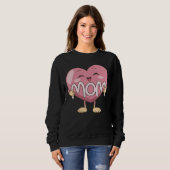 Kawaii Moeder Hart Knuffel Design Trui (Voorkant volledig)