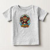 Kawaii Monkey Splash Retro Logo (Voorkant)