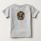 Kawaii Monkey Splash Retro Logo (Achterkant)
