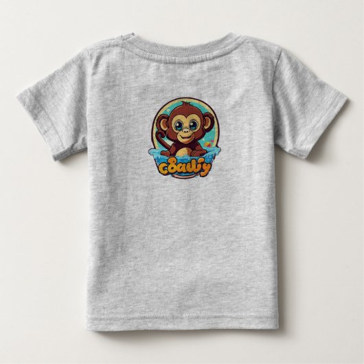 Kawaii Monkey Splash Retro Logo (Achterkant)