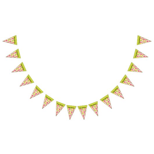 Kawaii Monster Birthday Bunting Banner (Alle)