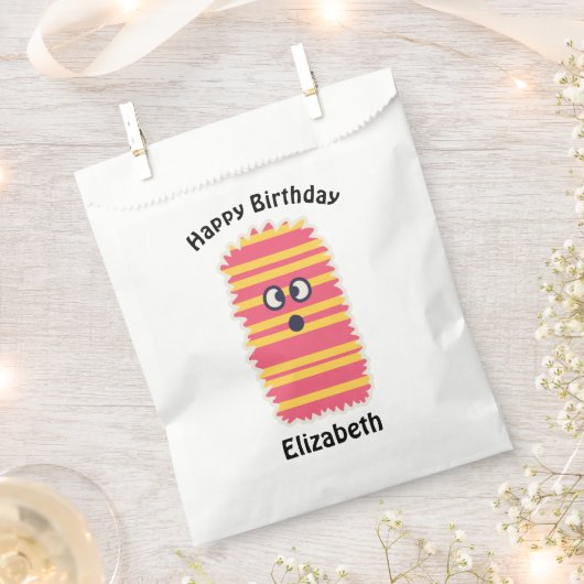 Kawaii Monster Birthday Treat Bag Bedankzakje (Geknipt)