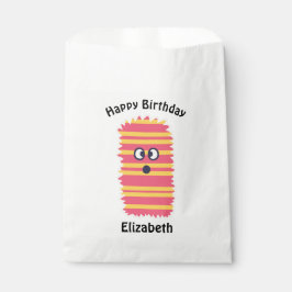 Kawaii Monster Birthday Treat Bag Bedankzakje