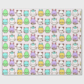 Kawaii Monsters Cadeaupapier (Vlak)
