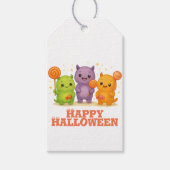 Kawaii Monsters & Lollipops Halloween Cadeaulabel (Voorkant)