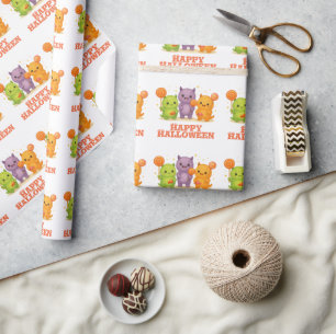 Kawaii Monsters & Lollipops Halloween Cadeaupapier