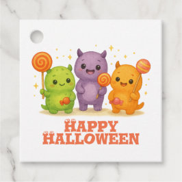 Kawaii Monsters & Lollipops Halloween Favoriete Ta Bedankjes Labels