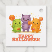 Kawaii Monsters & Lollipops Halloween Favoriete Ta Bedankjes Labels (Achterkant)