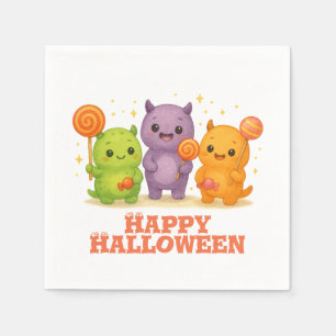 Kawaii Monsters & Lollipops Halloween Favoriete Ta Servet