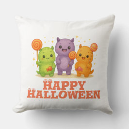 Kawaii Monsters & Lollipops Halloween Kussen