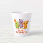 Kawaii Monsters & Lollipops Halloween Latte Mok (Voorkant)