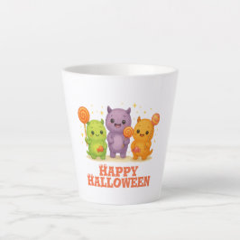 Kawaii Monsters & Lollipops Halloween Latte Mok