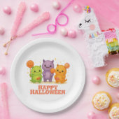 Kawaii Monsters & Lollipops Halloween Papieren Bordje (Feest)