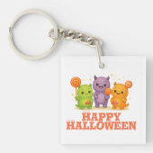Kawaii Monsters & Lollipops Halloween Sleutelhanger (voorkant)