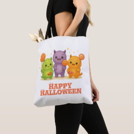 Kawaii Monsters & Lollipops Schattigee Halloween T Tote Bag