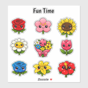 Kawaii Mooie Bloemen Student Beloningsstickers Sticker