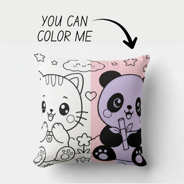 Kawaii Mooie Kleurboek Kussen (Creator heeft geüpload)