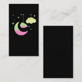 Kawaii Moon en Clouds Pastel Gothic Art Visitekaartje (Voorkant / Achterkant)