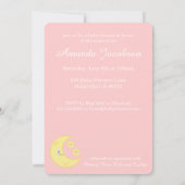 Kawaii Moon en Stars Baby Shower Invitations Kaart (Achterkant)