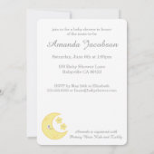 Kawaii Moon en Stars Baby Shower Invitations Kaart (Achterkant)