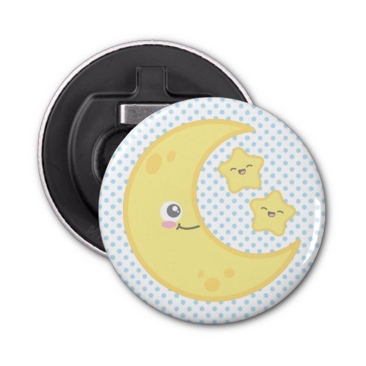 Kawaii Moon en Stars Bottle Opener (Voorkant)