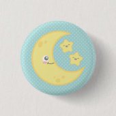 Kawaii Moon en Stars Button (Voorkant)