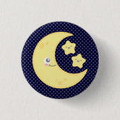Kawaii Moon en Stars Button (Voorkant)