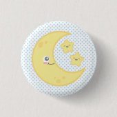 Kawaii Moon en Stars Button (Voorkant)