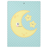Kawaii Moon en Stars Clip Board Klembord (Achterkant)