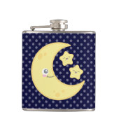 Kawaii Moon en Stars Flask Heupfles (Voorkant)