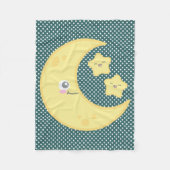 Kawaii Moon en Stars Fleece Blanket (Voorkant)