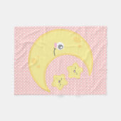 Kawaii Moon en Stars Fleece Blanket Deken (Voorkant (Horizontaal))